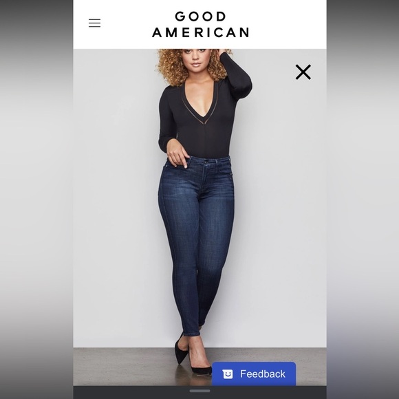Good American-Good Waist Crop Blue025 - Picture 6 of 6
